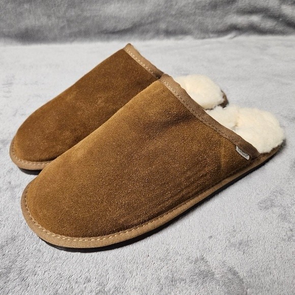 Nordstrom Other - Staheekum Alpine Wheat Slippers Suede Faux Sherling Men's 12 NWOT